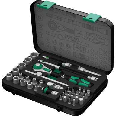 WERA Set Zyklop Speed 8100 SA 2, 1/4"